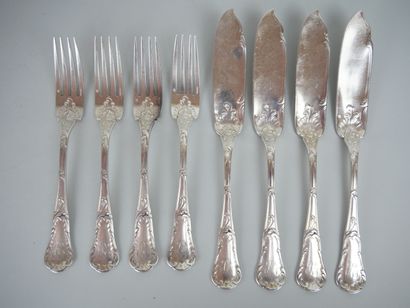 CHRISTOFLE

12 silver plated cutlery for...