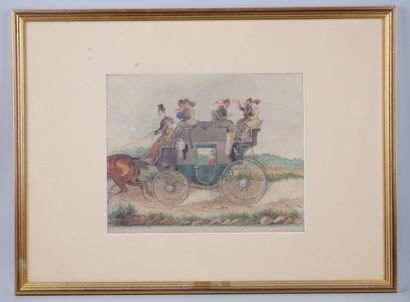 null JS (active around 1880)

The stagecoach

Watercolor on paper signed "JS" on...