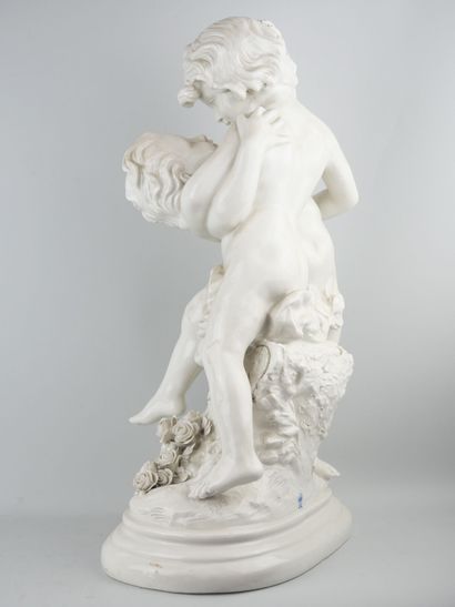 null MADRASSI :

White porcelain group representing a couple of children.

Signed...