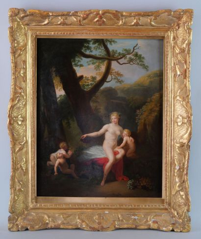 null École Française vers 1800, entourage de Jacques Antoine Vallin

Nymphe et amours...