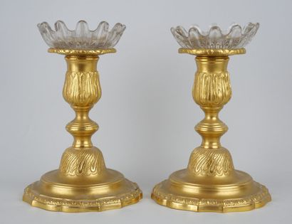 Pair of small torches in gilt bronze.

Regency...