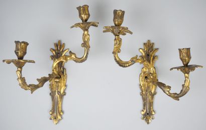 Pair of small sconces with two arms of light...