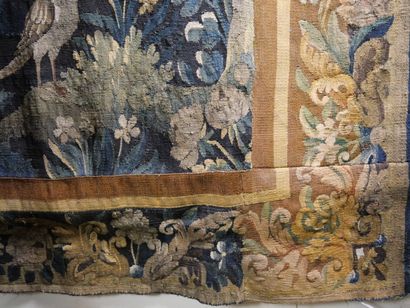 null AUBUSSON : 

Greenery

Tapestry.

Period XVIIth century.

(Border partly reported)

270...