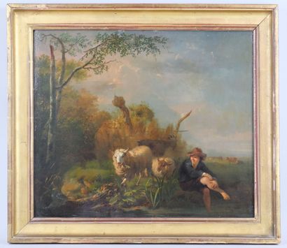 null Attributed to Paul Balthasar OMEGANCK (1755 - 1826)

Shepherd and herd

Parqueted...