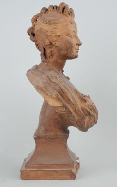 null School of the XIXth century: 

Bust of an elegant woman

Sculpture in patinated...