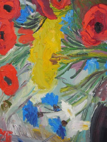 null School of the XXth century 

Bunch of flowers

Oil on canvas signed "Y.Favraud"...