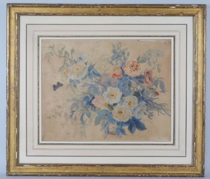 null French school of the 19th century 

Throwing of flowers

Pencils on paper with...