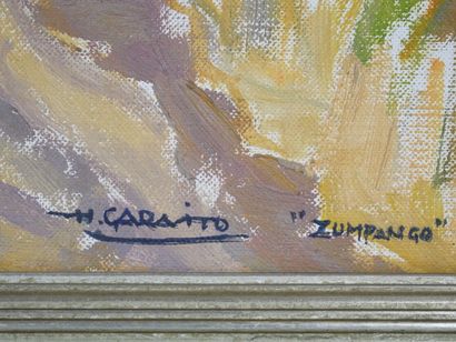 null Humberto GARAVITO (1897-1970) 

Village de Zumpango 

Huile sur toile signée...