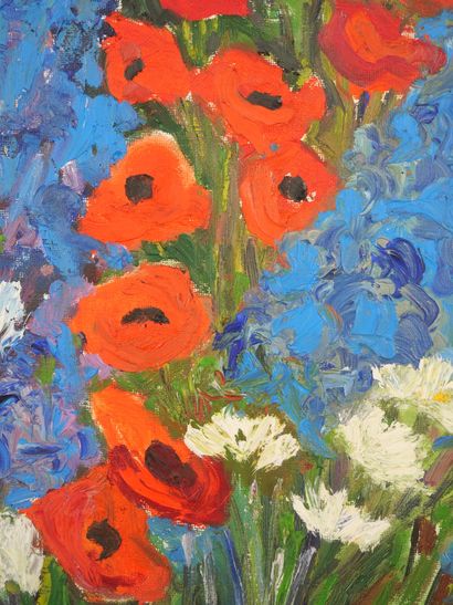 null School of the XXth century 

Bunch of flowers

Oil on canvas signed "Y.Favraud"...