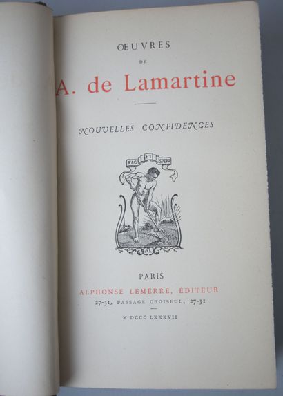 null LAMARTINE (Alphonse de)

Poetic and religious harmonies

New confidences

The...