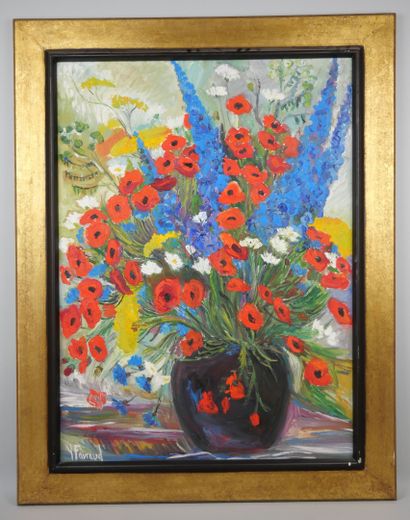 null School of the XXth century 

Bunch of flowers

Oil on canvas signed "Y.Favraud"...