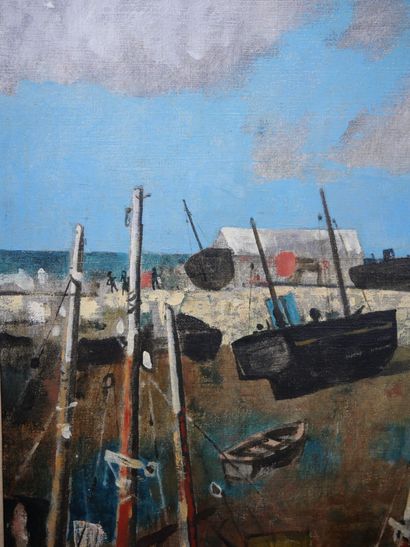 null Roland OUDOT (1897-1981)

The entrance of a port at low tide, Grancamps ?

Oil...