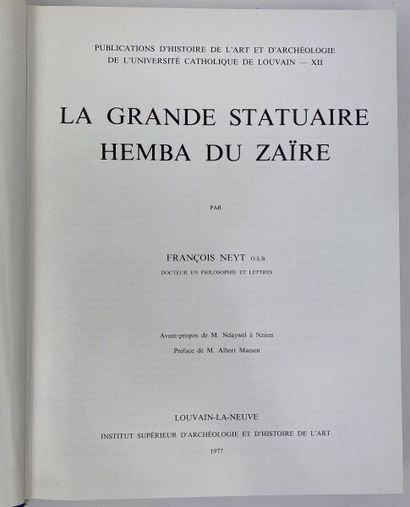 null NEYT FRANCOIS.

La Grande Statuaire Hemba du Zaïre.

Publications d'Histoire...