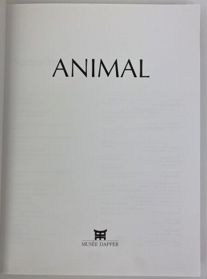 null [MUSEE DAPPER].

Animal 2008.

Softbound folio.