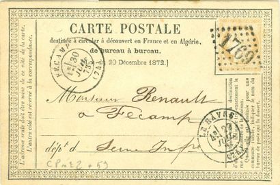 null 23 CARTES PRECURSEURS: Diverses Dates et Lieux de Départs. 1873, 1877 & 1878...