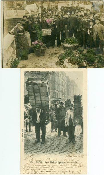 null 14 CARTES POSTALES LES HALLES: Divers. Dont "Autour des Halles Centrales, Les...