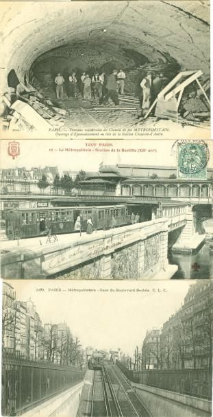 null 31 CARTES POSTALES METROPOLITAIN: Paris. Dont "Gare du Boulevard Barbès, Vue...