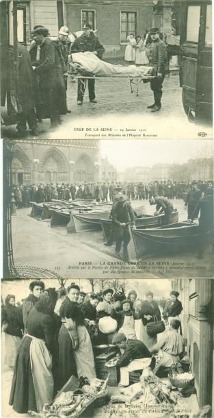 null 50 CARTES POSTALES INONDATIONS 1910: Paris - Divers Arrondissements et Editeurs....