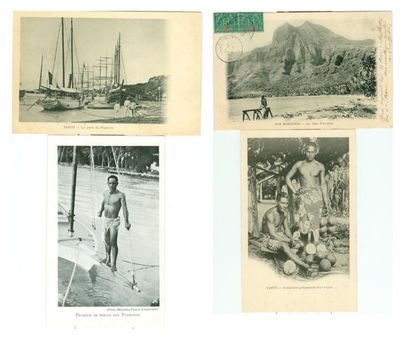 null 49 CARTES POSTALES & DOCUMENTS TAHITI & ILES MARQUISES: Divers Editeurs, Missions...