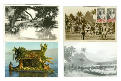 null 106 CARTES POSTALES TAHITI: Scènes & Types. Cartes Modernes, Semi-Modernes,...