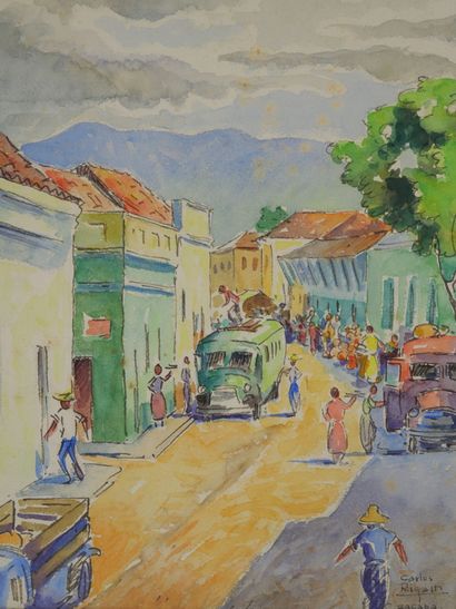 null Carlos RIGALT (1901-1977)

Active street of Zacapa in Guatemala 

Gouache on...
