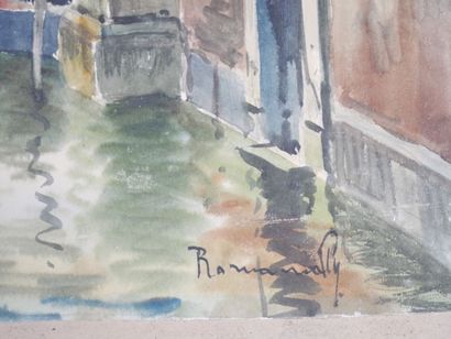 null École du XXème siècle 

Venise 

Aquarelle sur papier. Porte une signature en...