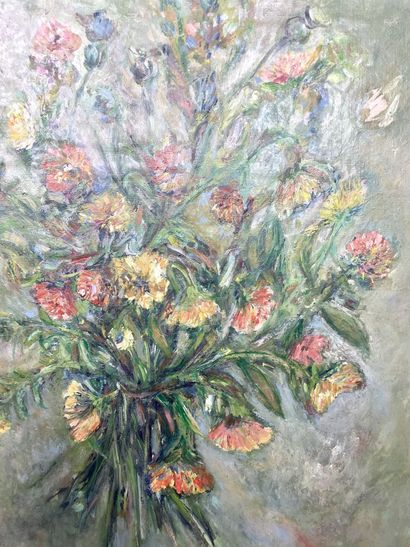 null School of the end of the XIXth-beginning of XXth century

Bunch of country flowers

Oil...