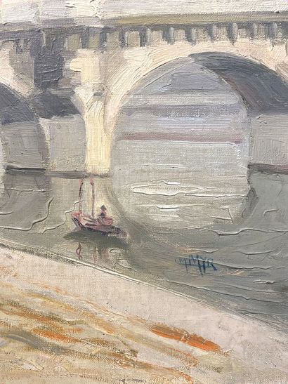 null Louis Marcel Fréaud MYR (1893-1964)

View of a bridge in Paris

Oil on canvas...