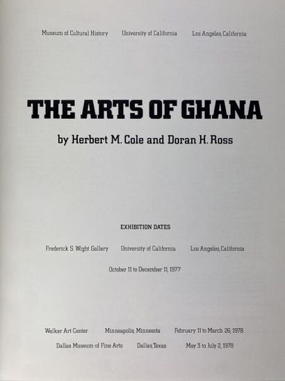 null [AFRICAN ART].

COLE Herbert M. and ROSS Doran H.

The Arts of Ghana, Exhibitions...