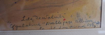 null Lila DEWALINIER (XXth century)

"Cymbeline", double page album

Gouache on paper...
