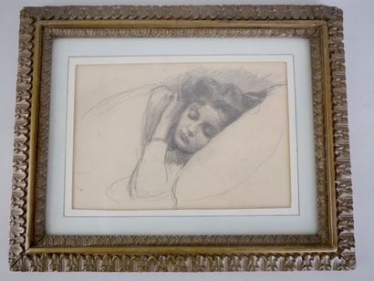 null School of the 19th - 20th century

The sleeping beauty

Graphite on paper under...