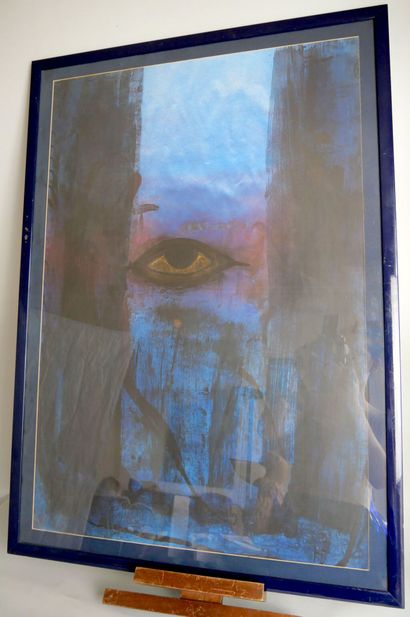 null HD (XXth century) 

The eye of Osiris

Mixed media on paper, under glass and...