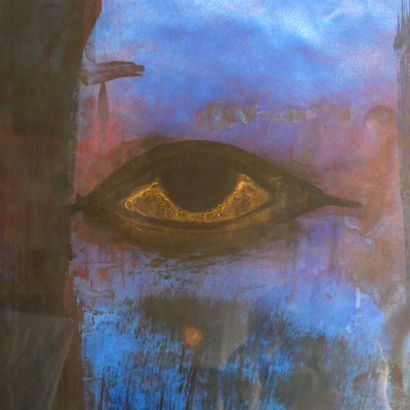 null HD (XXth century) 

The eye of Osiris

Mixed media on paper, under glass and...