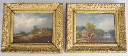 null Dutch school of the 18th century

Pair of animated landscapes

Oils on panel.

16,5...