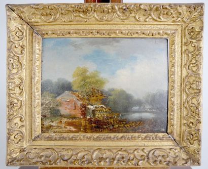 null Dutch school of the 18th century

Pair of animated landscapes

Oils on panel.

16,5...