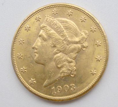 null 1 Monnaie Or. Etats-Unis.

20 Dollars Liberty, 1903.

Poids : 33,41grs.



Estimation...