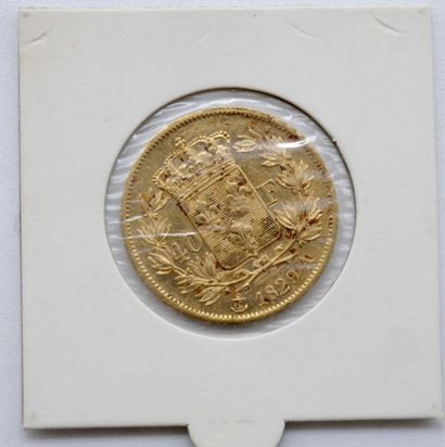 null 1 Monnaie Or. France.

40 Francs, Charles X, 1829 A (Paris).

Poids brut : 14,93grs.

Sous...