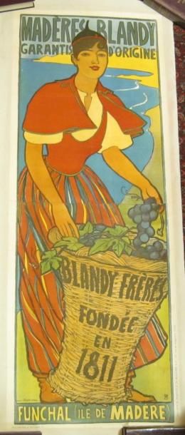 null AFFICHE: MADERE BLANDY, Signée Maurice REALIER-DUMAS 1896. Affiche polychrome...