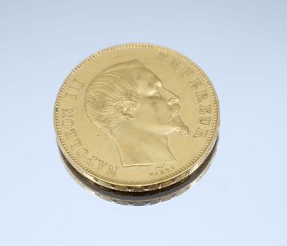 null 1 Monnaie Or. France.

50 Francs, Napoléon III tête nue, 1858 A (Paris).

Poids...