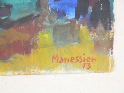 null 
Alfred MANESSIER (1911-1993)




« Les Haies » 1973




Aquarelle sur papier




Signé...
