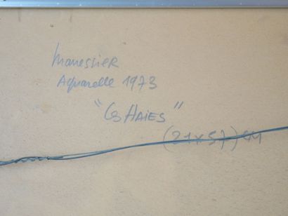null 
Alfred MANESSIER (1911-1993)




« Les Haies » 1973




Aquarelle sur papier




Signé...