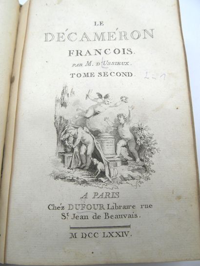 null USSIEUX Louis d'. Le Décaméron François.

2 Tomes en 1 Volume, sd, in-8, reliure...