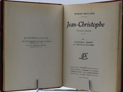 null LOT de 9 livres : ROLLAND (R.). Jean-Christophe. Paris, Ollendorf, s.d., 4 forts...