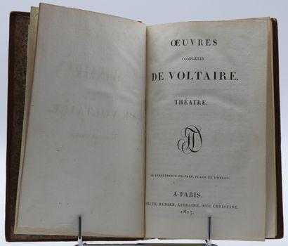 null VOLTAIRE. Oeuvres complètes. Théâtre. Paris, Desoer, 1817, 4 vol. in-8, veau...
