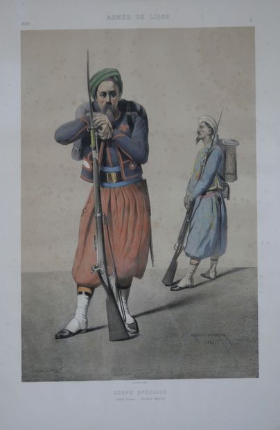 null Édouard ARMAND-DUMARESQ (1826-1895) d'après 

Armée de Ligne, 1859, planche...