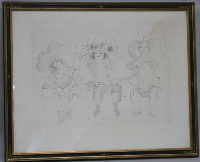 null Leonor FINI (1908-1996)

Three girls and cats 

Black etching justified 1/50...