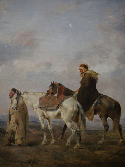 null Eugène FROMENTIN (1820-1876)

Arab Riders in the Desert

Oil on panel, signed...