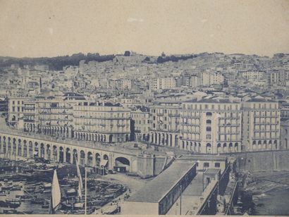 null Jean-Théophile GEISER (1848-1923) 

Vue panoramique d'Alger vers 1880 

Photographie...