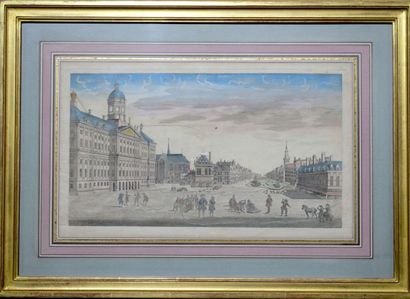 null "City Hall of Amsterdam"

Engraving in color on paper

Size : 24,5 x 41 cm (at...