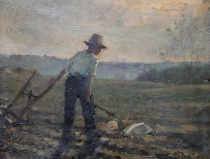 null Étienne DINET (1861 - 1929)

Le laboureur

Huile sur toile, dédicacée et signée...